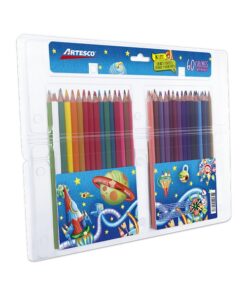 Lápices de Colores Triangulares Largos x 60 unds Artesco