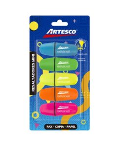 Resaltadores Mini Neón x 5 und. Artesco