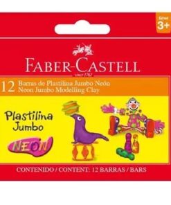 Plastilina Jumbo Color Neon 12 Unidades