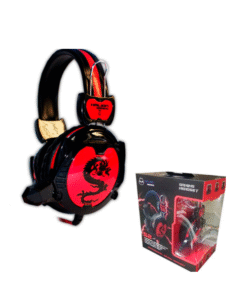 Audifono Gamer Halion S2 Dragon Negro/Rojo C/Microfono Halion