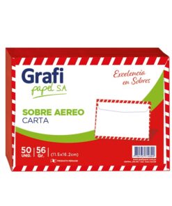 Sobre Aereo Carta x50 unid.- Grafipapel