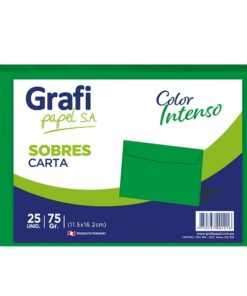 Sobre Carta Verde x25 unid.- Grafipapel