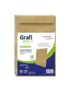 Sobre Ecologico Grafipapel Medio Oficio x50 unidades