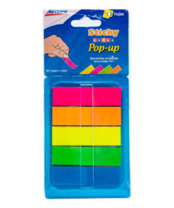 BANDERITAS 30HJS X5 COLORES POP UP ARTESCO