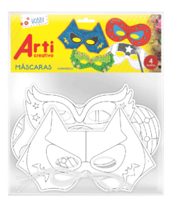 Máscaras x 4 Superhéroes - Arti Creativo