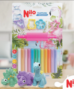 Plastilina Pastel + Rodillo + Cortadores - Nilo