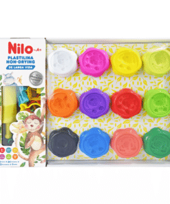 Set Plastilina premiun x12 colores + cortadores - Nilo