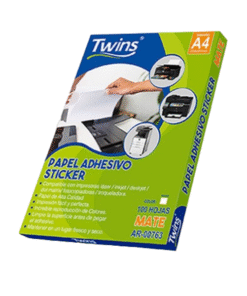 Papel Adhesivo Mate A4, 135gr. x100 - Twins
