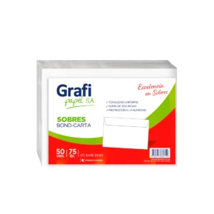Sobre Bond Carta 75gr x50 Unid. - Grafipapel