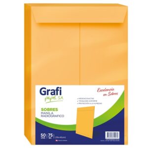 Sobre Manila Radiografico x 50 unid. Grafipapel