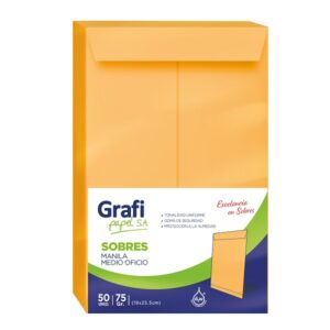 Sobre Manila Medio Oficio x50 Unid.- Grafipapel
