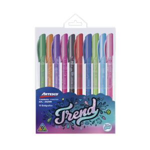 Estuche Bolígrafo Trimax GL-32m Colores 10 unid. Artesco