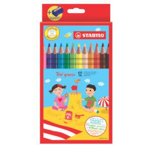 LAPIZ DE COLORES STABILO TRIO EXTRA GRUESOS 12 UNIDADES