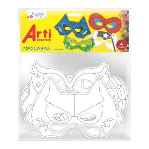 Máscaras x 4 Superhéroes - Arti Creativo