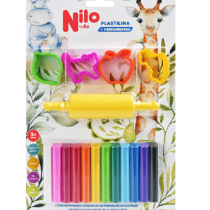 Plastilina Neón+ Rodillo + Cortadores - Nilo