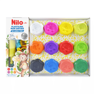 Set Plastilina premiun x12 colores + cortadores - Nilo