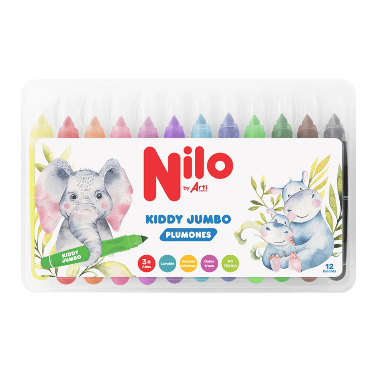 Plumones x12 Kiddy doble trazo - Nilo