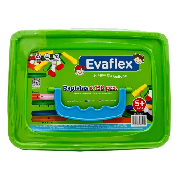Regletas de Cuisenaire x 136 PZAS. Táper EVAFLEX