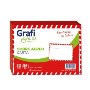 Sobre Aereo Carta x50 unid.- Grafipapel