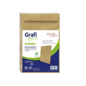 Sobre Ecologico Grafipapel Medio Oficio x50 unidades