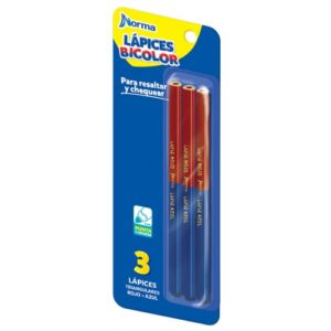 Lapiz Bicolor Norma Blister x3