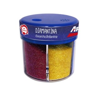 Dispensador Diamantina Metal x 6 Colores