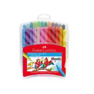 Plumones Faber Castell Fiesta 45 Estuche Rígido 24 Unidades