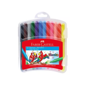 Plumones Faber Castell Fiesta 45 Estuche Rígido 12 Unidades