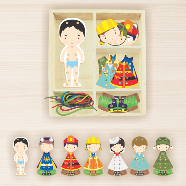 Juegos de Maderas Educativos Lacing Boy