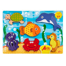 Rompecabeza de Madera Alto Relieve Acuario - Arti Creativo