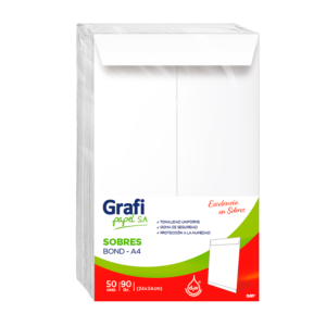 Sobre Bond A4 - 90gr. x50 unid. Grafipapel