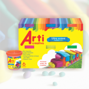Plastilina Neon Arti Ultra Suave 6 Unidades